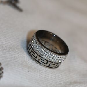 Silver Geometric Ring